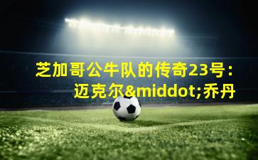 芝加哥公牛队的传奇23号：迈克尔·乔丹